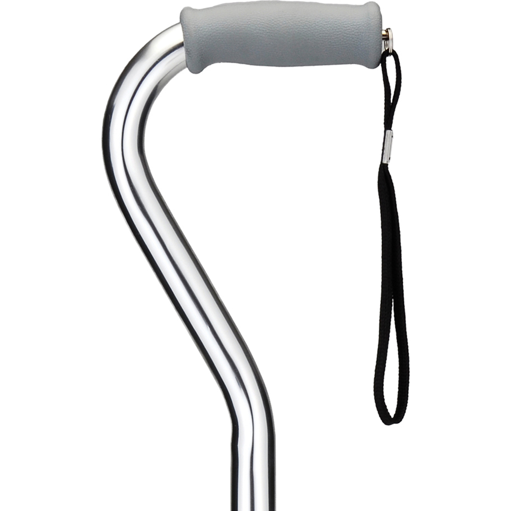 Heavy Duty Offset Cane Silver